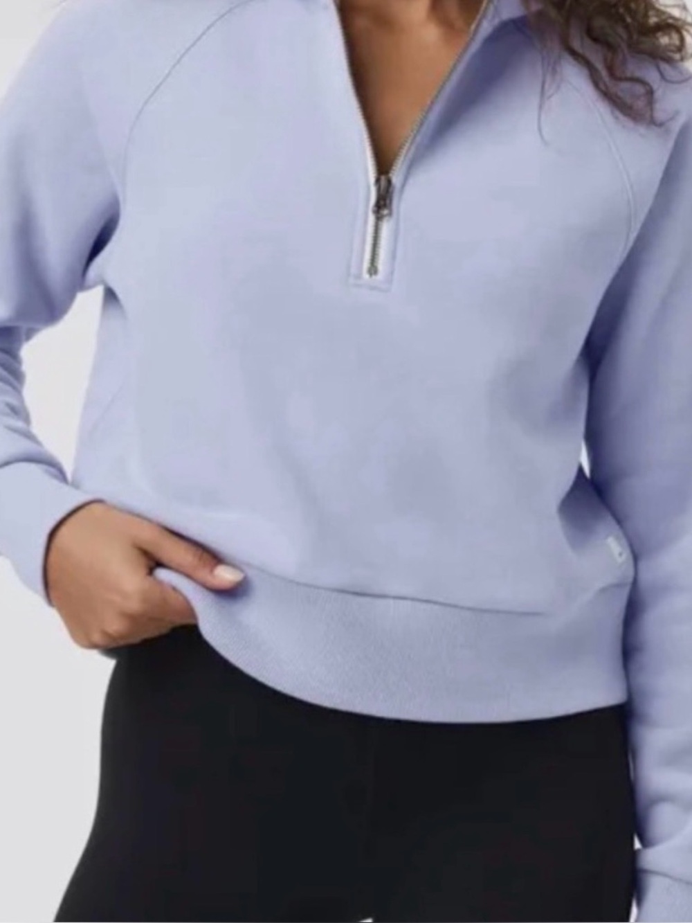 Vuori Women’s Restore Half-Zip Hoodie in Lavender Mist